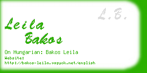 leila bakos business card